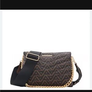 Designer Brown and Black Shoulder Bag